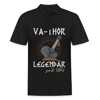 Va-Thor 39e anniversaire père légendaire depuis 1984 - Polo Homme - noir - Devant - Kai (181cm)