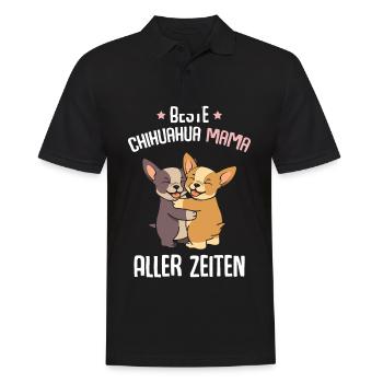Meilleure maman chihuahua - Polo Homme - noir - Devant - Kai (181cm)
