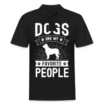 Les chiens sont mes personnes préférées - Polo Homme - noir - Devant - Kai (181cm)