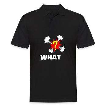 What question mark cool gift - Men's Polo Shirt - black - Front - Kai (181cm)