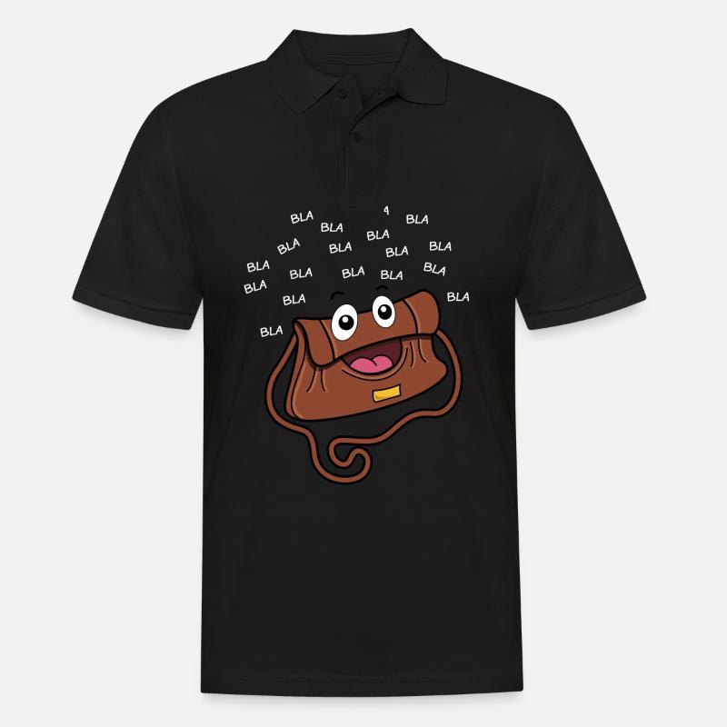 schwätzer plappermaul labertasche geschenk - Männer Poloshirt - Schwarz