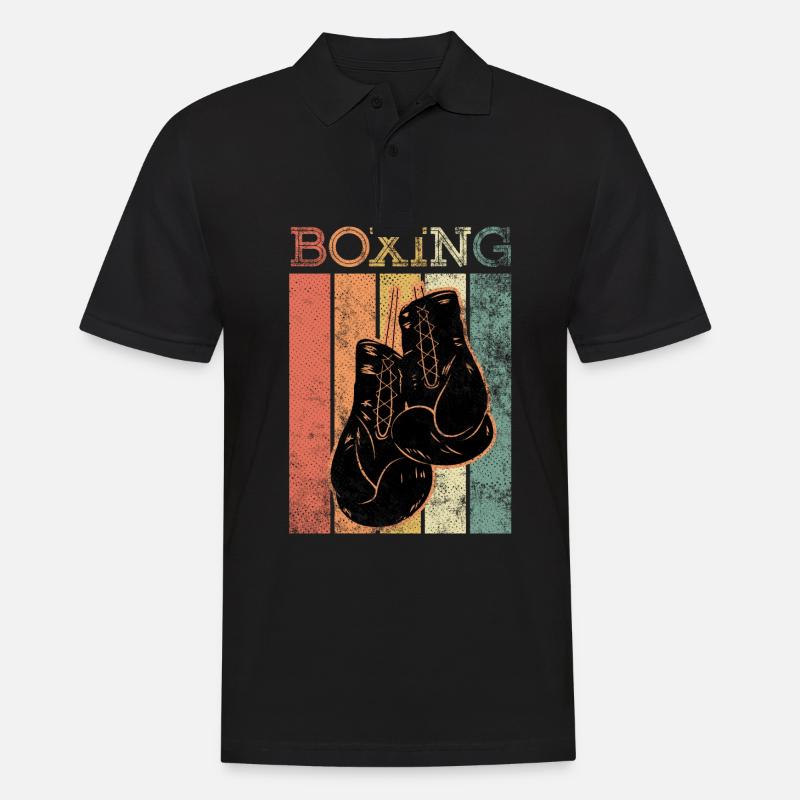 boxe boxe boxe boxe combat de combat - Polo Homme - noir