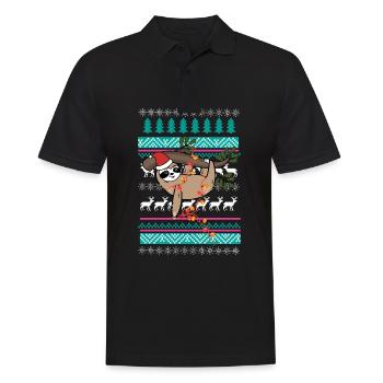 cadeau de noël pull paresseux - Polo Homme - noir - Devant - Kai (181cm)