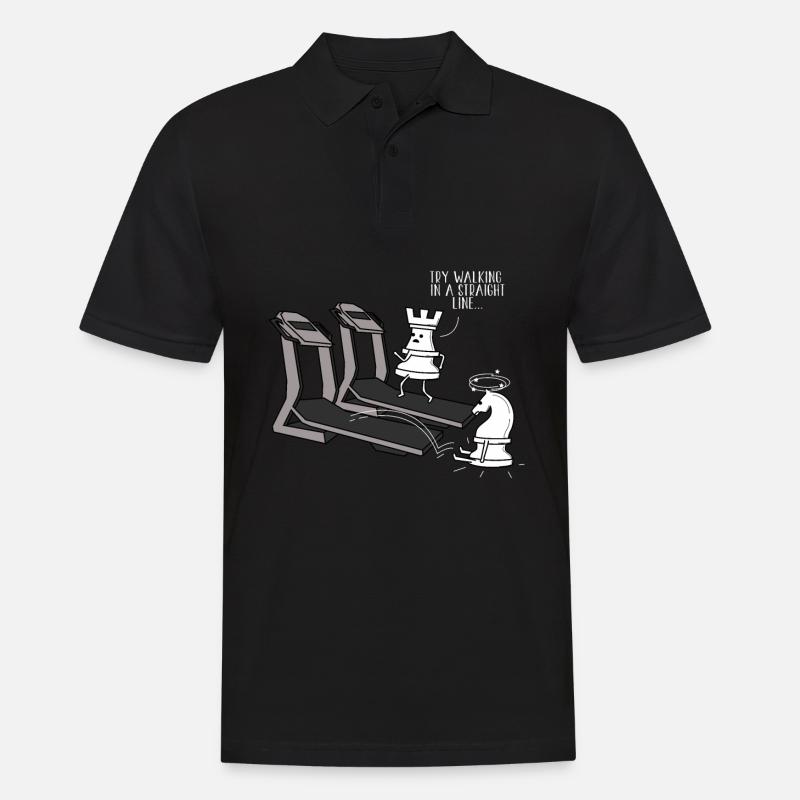 chess treadmill - Männer Poloshirt - Schwarz