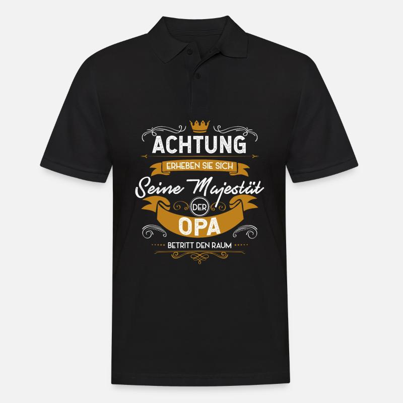 opa - Männer Poloshirt - Schwarz