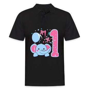 1. Anniversaire bébé bébé - Polo Homme - noir - Devant - Kai (181cm)
