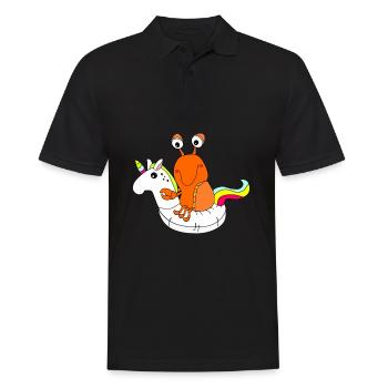 funny crab - Karl the snapping crab - Men's Polo Shirt - black - Front - Kai (181cm)