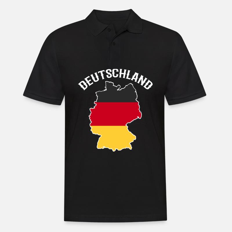Deutschland - Männer Poloshirt - Schwarz