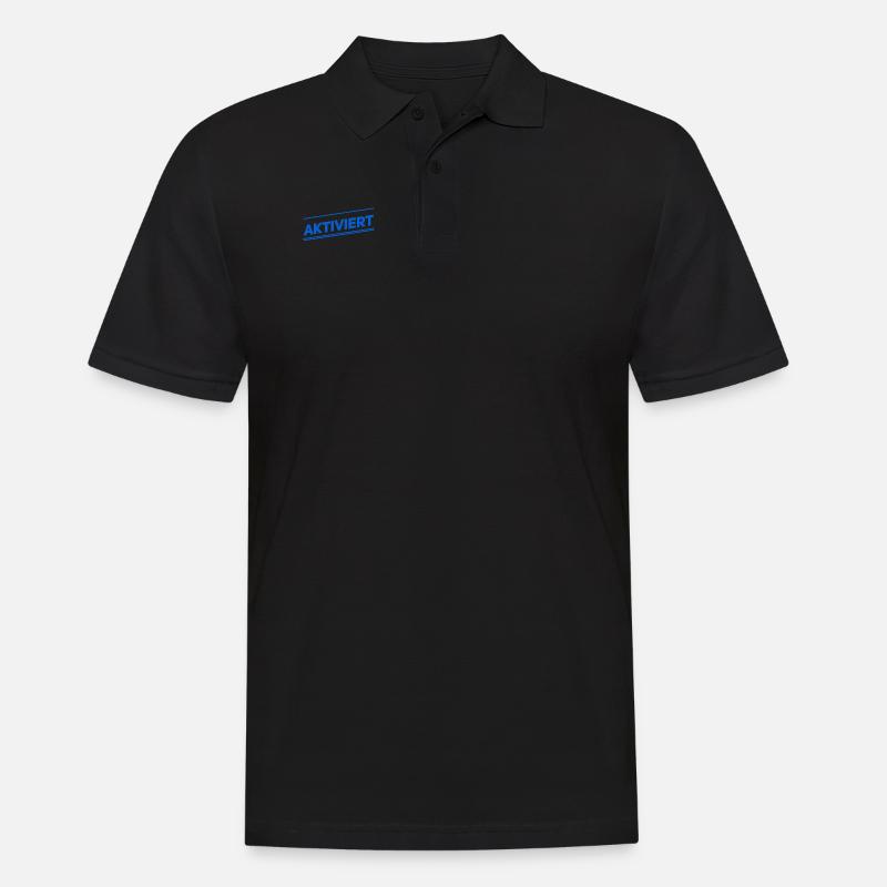 ich wurde aktiviert - Männer Poloshirt - Schwarz