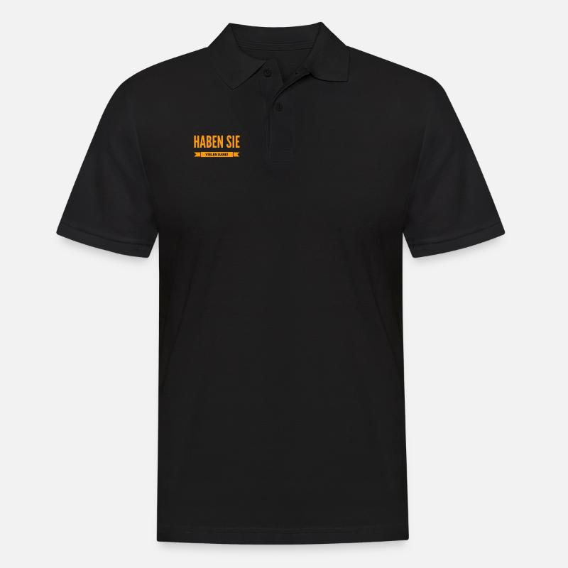 ich bin dankbar - Männer Poloshirt - Schwarz