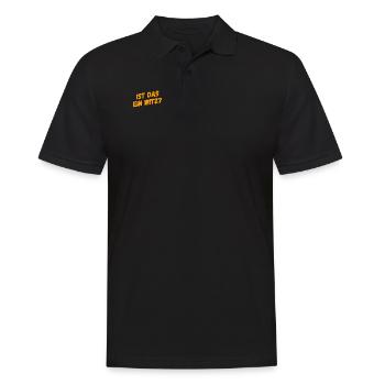 soll das lustig sein? - Männer Poloshirt - Schwarz - Vorne - Kai (181cm)