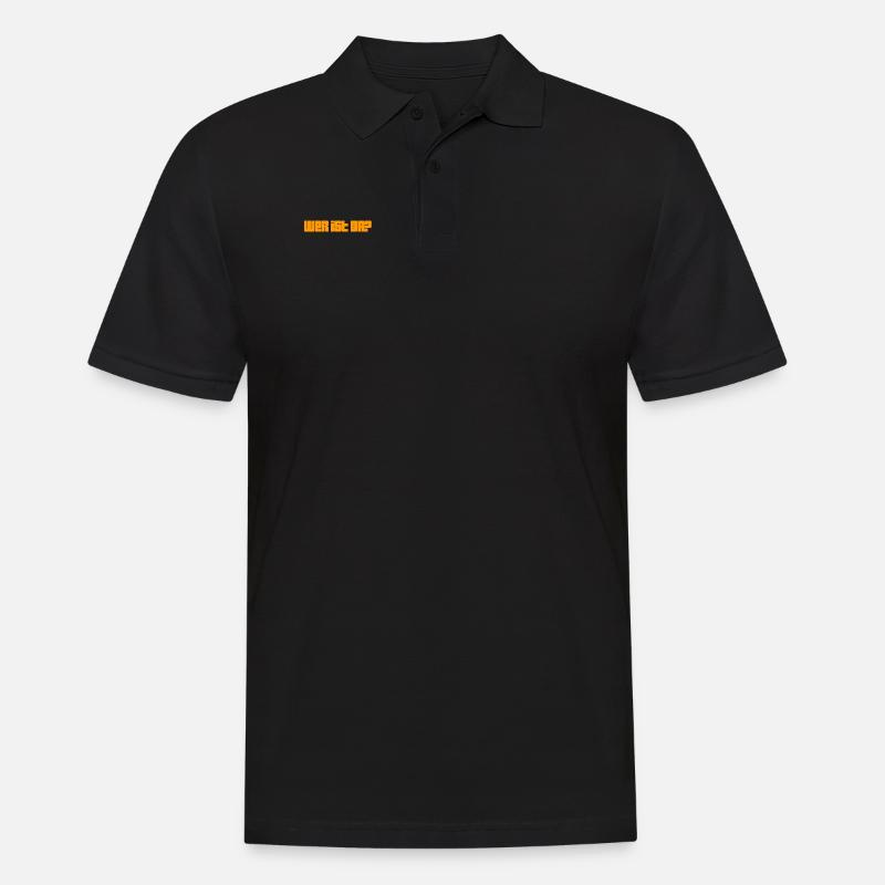 wer da? - Männer Poloshirt - Schwarz