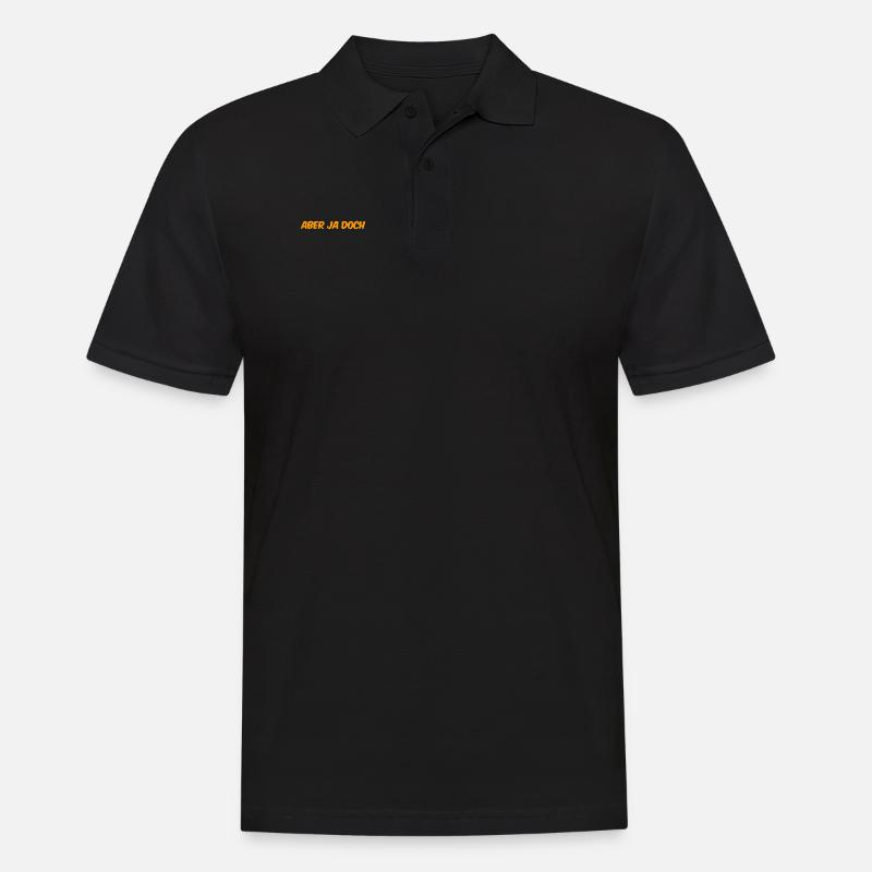 aber ja - Männer Poloshirt - Schwarz