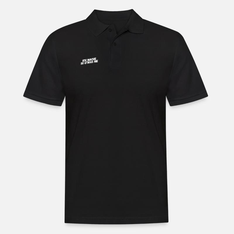 das mache ich nicht - Männer Poloshirt - Schwarz