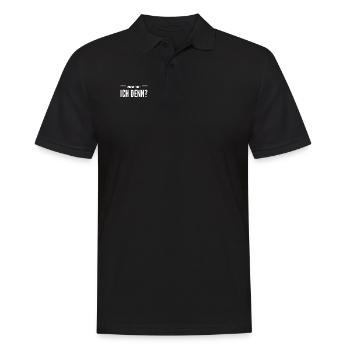 auf der Suche - Männer Poloshirt - Schwarz - Vorne - Kai (181cm)