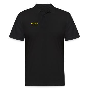 Sensenmann - Männer Poloshirt - Schwarz - Vorne - Kai (181cm)