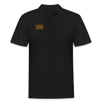 wir können uns nicht einigen - Männer Poloshirt - Schwarz - Vorne - Kai (181cm)