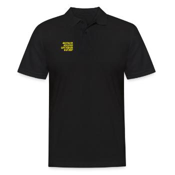 wird er dann zerstört? - Männer Poloshirt - Schwarz - Vorne - Kai (181cm)