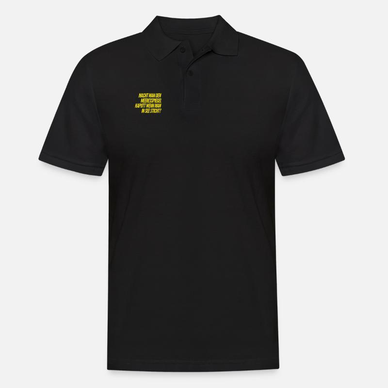 wird er dann zerstört? - Männer Poloshirt - Schwarz
