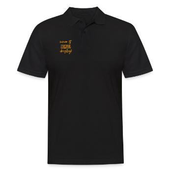 verwirrende Sprache - Männer Poloshirt - Schwarz - Vorne - Kai (181cm)