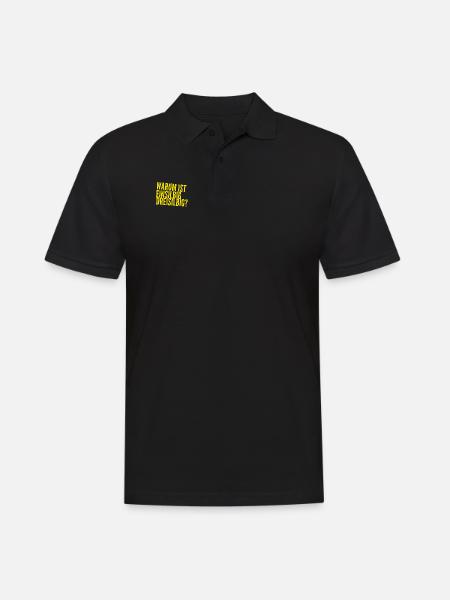 warum ist das so? - Männer Poloshirt - Schwarz