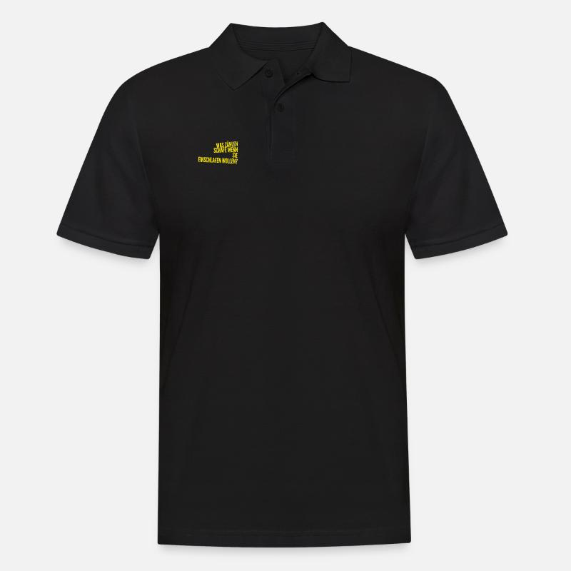 Schlafschaf - Männer Poloshirt - Schwarz