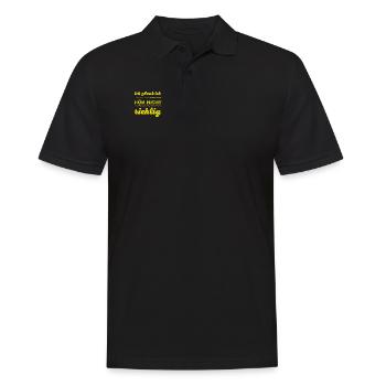 ist das dein Ernst? - Männer Poloshirt - Schwarz - Vorne - Kai (181cm)