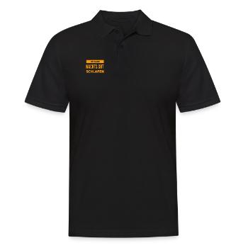 ich kann gut schlafen - Männer Poloshirt - Schwarz - Vorne - Kai (181cm)