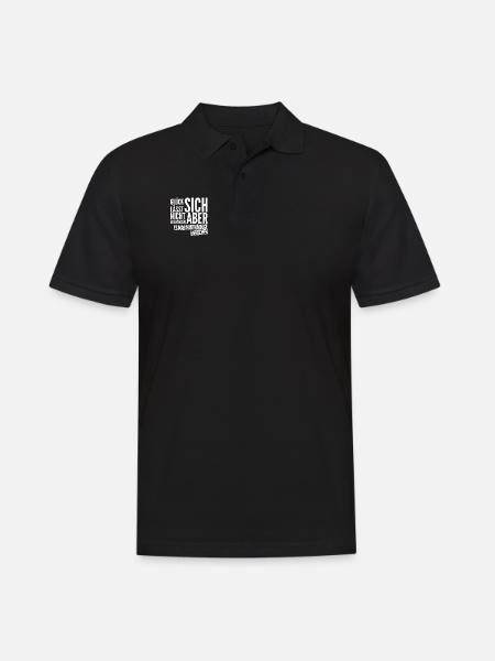 Happiness always works - Men's Polo Shirt - black