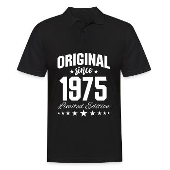 Original Since 1975 Limited Edition Birthday 50 - Männer Poloshirt - Schwarz - Vorne - Kai (181cm)