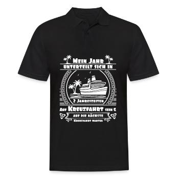 Kreuzfahrt Jahreszeiten - cooles Kreuzfahrtshirt - Männer Poloshirt - Schwarz - Vorne - Kai (181cm)