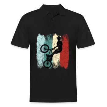 Bmx vélo cadeau idée passe-temps - Polo Homme - noir - Devant - Kai (181cm)