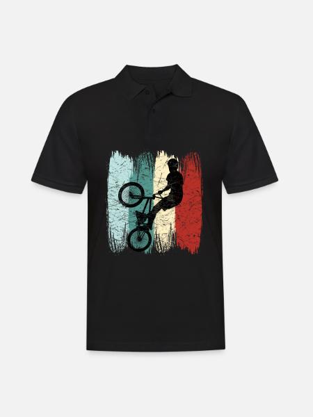 Bmx Fahrrad Geschenkidee Hobby - Männer Poloshirt - Schwarz