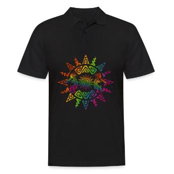Kokopelli Duo - Sun Ornaments 2 - Polo Homme - noir - Devant - Kai (181cm)