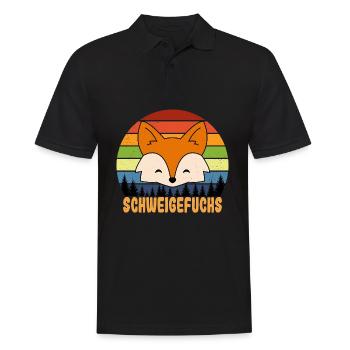 Schweigefuchs Grundschule Lehrer Geschenk - Männer Poloshirt - Schwarz - Vorne - Kai (181cm)