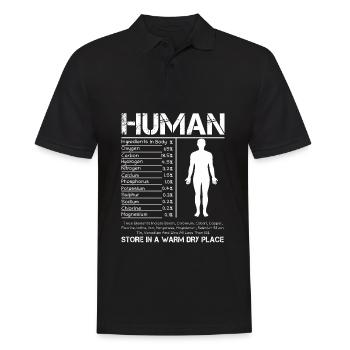 What is a human being | Anatomy Medicine - Men's Polo Shirt - black - Front - Kai (181cm)