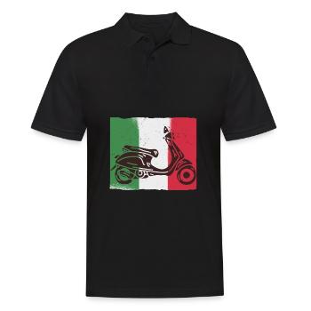 Italien Roller Italy Flagge Geschenk Idee Urlaub - Männer Poloshirt - Schwarz - Vorne - Kai (181cm)