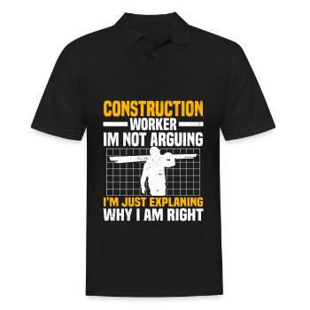 Craftsman - Men's Polo Shirt - black - Front - Kai (181cm)