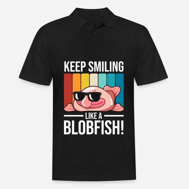 Blobfisch - Männer Poloshirt - Schwarz