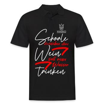 Winegod lustiger Schorle Spruch - Männer Poloshirt - Schwarz - Vorne - Kai (181cm)