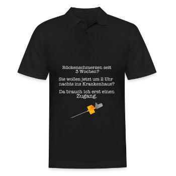 Notfallsanitäter Sprüche Rettungsdienst Sanitäter - Männer Poloshirt - Schwarz - Vorne - Kai (181cm)
