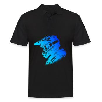 MTB Men Cycling Cyclist Cycling Mountainbi - Men's Polo Shirt - black - Front - Kai (181cm)