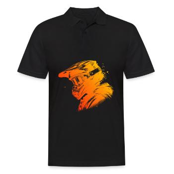 Radsport MTB Radfahrer Radfahren Herren Damen - Männer Poloshirt - Schwarz - Vorne - Kai (181cm)