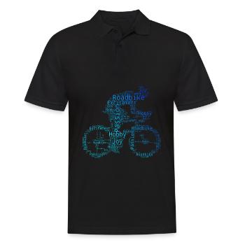 Rennrad Damen Rennradfahren Herren Rennradfahrer - Männer Poloshirt - Schwarz - Vorne - Kai (181cm)