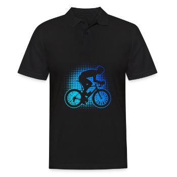 Roadbike Road Bike Road Bike Women's Road Cyclist - Men's Polo Shirt - black - Front - Kai (181cm)