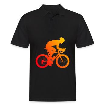 Damen Rennradfahren Roadbike Rennradfahrer - Männer Poloshirt - Schwarz - Vorne - Kai (181cm)