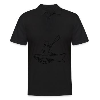 Men's Kayak Canoe Kayaking Kayak Women - Men's Polo Shirt - black - Front - Kai (181cm)