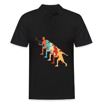 Badminton Badminton Hommes Femmes Joueur de badminton - Polo Homme - noir - Devant - Kai (181cm)