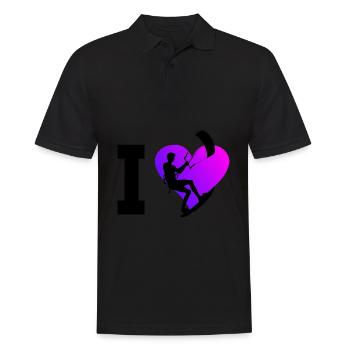 Kitesurfing Kite Kiten Kitesurfer Kitesurf - Men's Polo Shirt - black - Front - Kai (181cm)