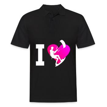 Cerf-volant Kitesurf Kitesurf Kite Kitesurfeur - Polo Homme - noir - Devant - Kai (181cm)